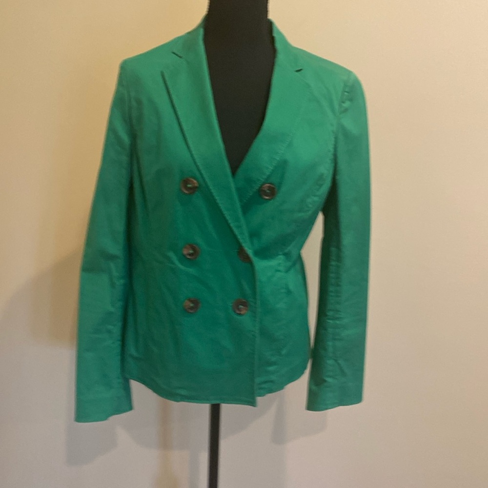 Brooks Brothers Green cotton blend Jacket. Perfect for spring. Gently used. Sz 8